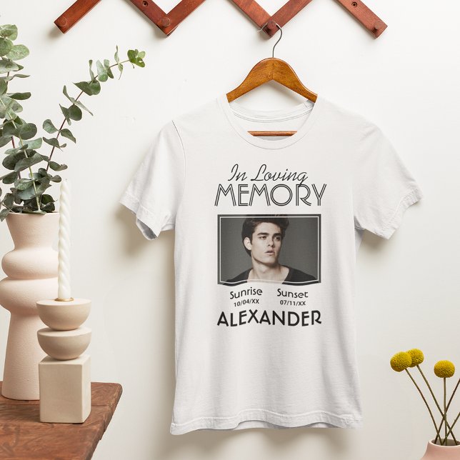 Custom Memorial Funeral Photo T-Shirt (Creator Uploaded)