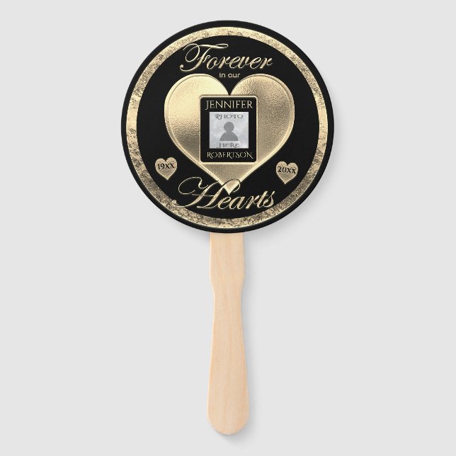Custom Memorial Hand Fan (Front)