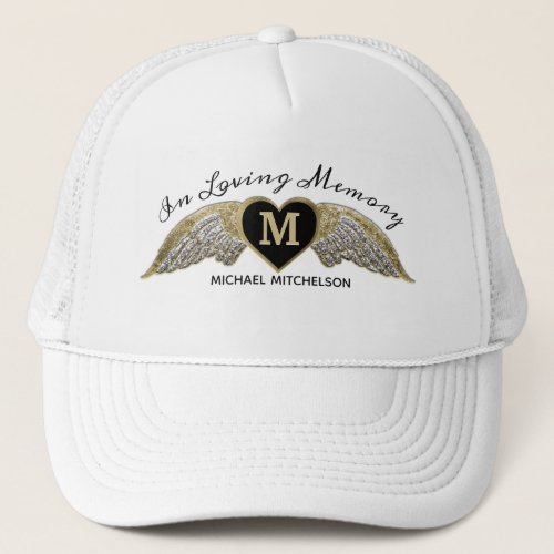 Custom Memorial Hat with Angel Wings