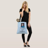 Custom Memorial Keepsake Blue Tote Bag (On Model)