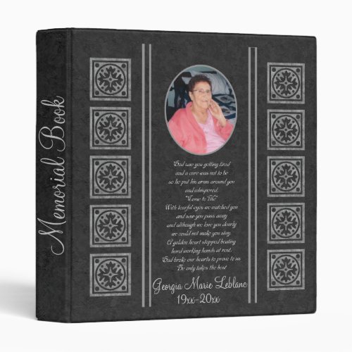 Custom Memorial Keepsakes Binder