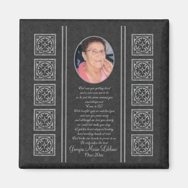 Custom Memorial Keepsakes Magnet (Front)