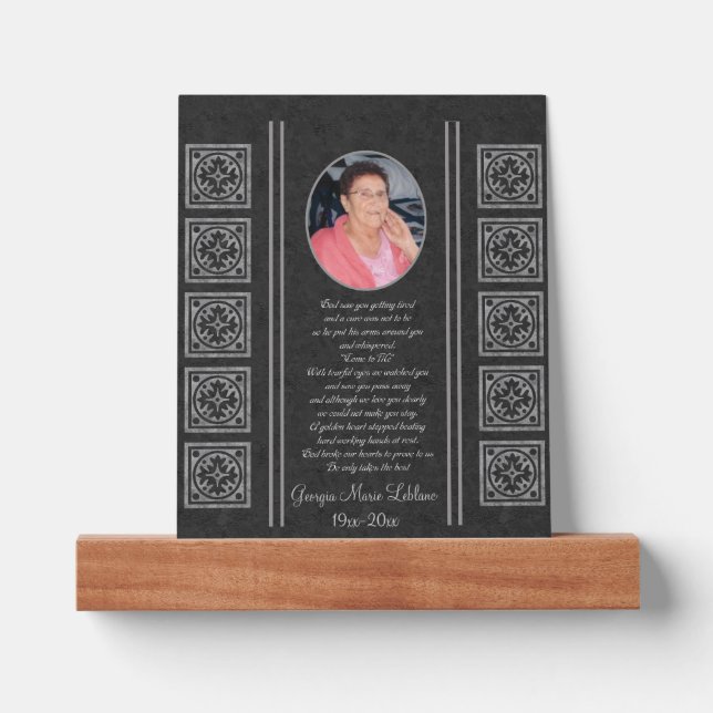 Custom Memorial Keepsakes Picture Ledge (Front)