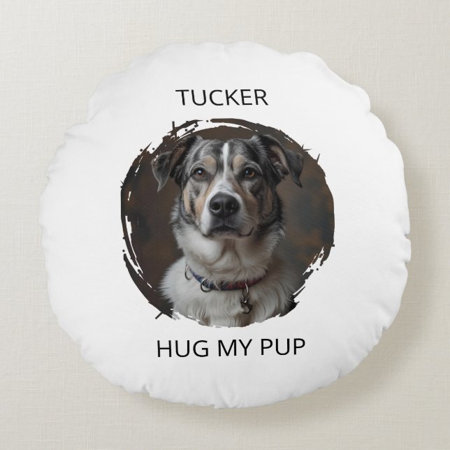 Custom Memorial Pet Pillow Hug My Pup Dog Gift (Front)