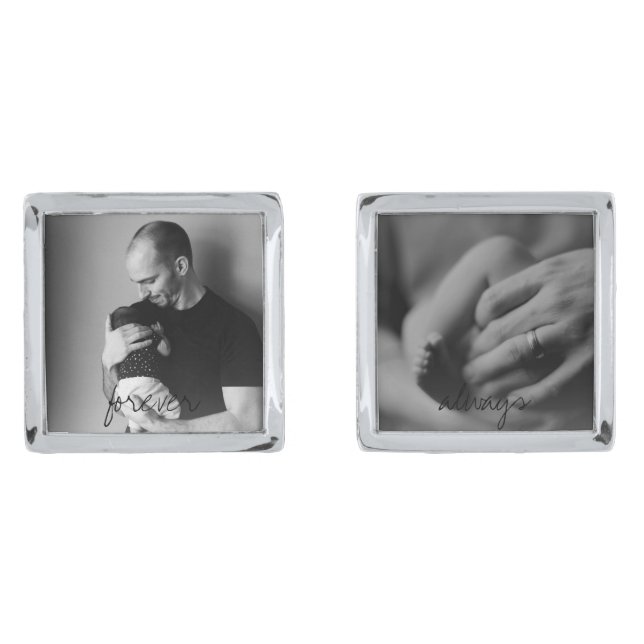 Custom Memorial Photo Cufflinks (Front)