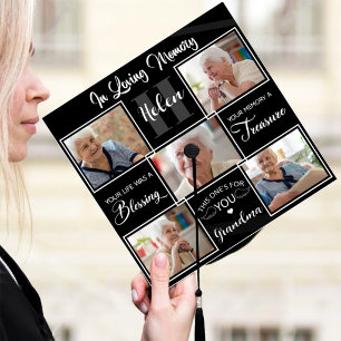 Custom Memorial Photo Graduation Cap Topper