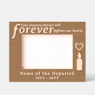 Custom Memorial Remembrance Hearts and Candle Engraved Frames