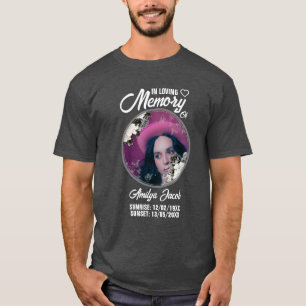 Custom Memorial Rest in Peace T-Shirt Personaliz