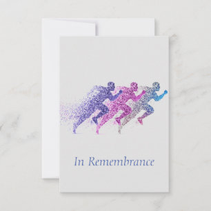 Custom Memorial Service Running Man Invitation