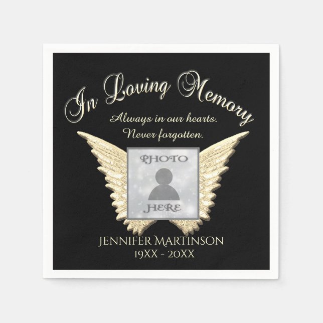 Custom Memorial Template Napkins (Front)