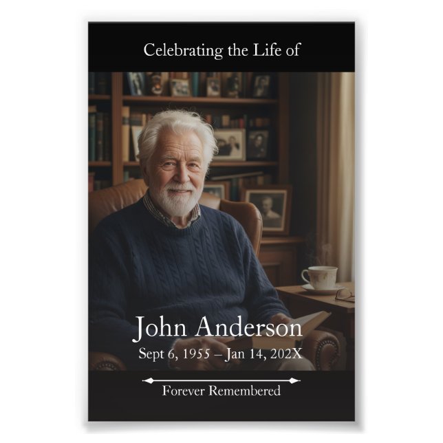 Custom Memorial Welcome Sign Poster with Photo (Front)