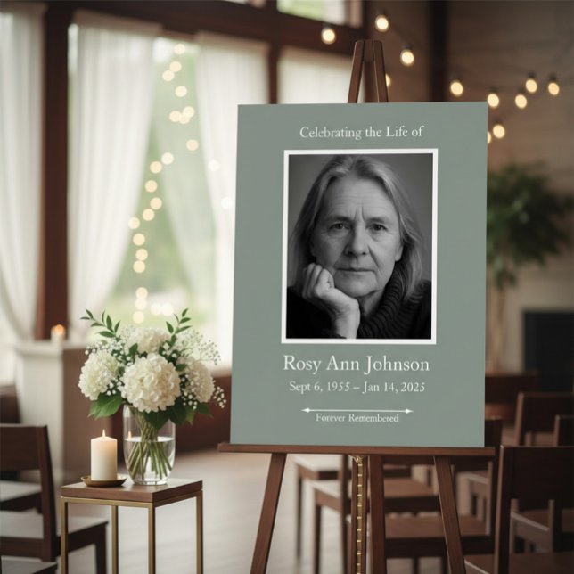 Custom Memorial Welcome Sign with Photo (Creator Uploaded)