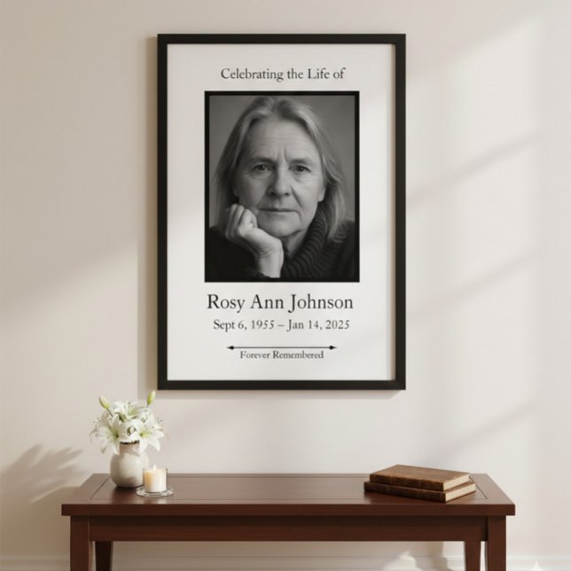 Custom Memorial Welcome Sign with Photo (Creator Uploaded)