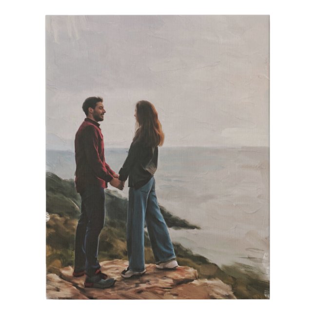 Custom memory painting from photo faux canvas print (Front)