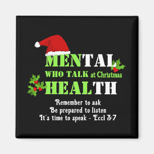 Custom MEN WHO TALK HEAL Christmas Mental Health Magnet