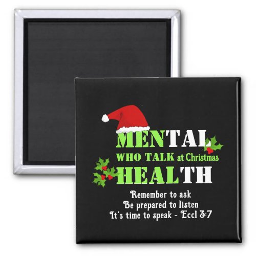 Custom MEN WHO TALK HEAL Christmas Mental Health Magnet