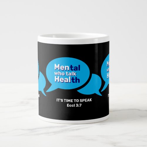 Custom MEN WHO TALK HEAL Mens Mental Health Giant Coffee Mug
