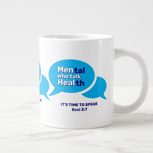 Custom MEN WHO TALK HEAL Mental Health Giant Coffee Mug (Right)