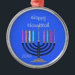 CUSTOM MENORAH &  HANUKKAH Ornament/STAR OF DAVID Metal Ornament<br><div class="desc">MENORAH AND STAR OF DAVID BEAUTIFUL ORNAMENT FOR HANUKKAH ... LOVELY GIFT</div>