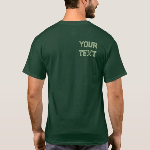 Custom Mens Back Print Distressed Font Template T_Shirt