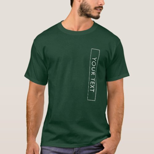Custom Mens Basic T Shirt Trendy Deep Forest Green