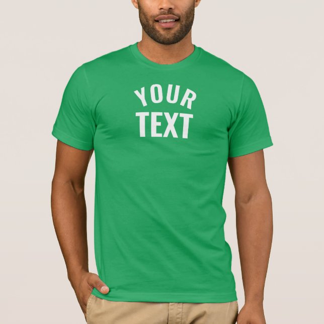 Custom Mens Bella+Canvas Short Sleeve Kelly Green T-Shirt (Front)
