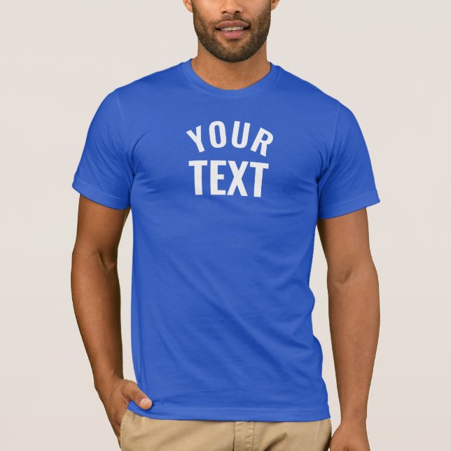 Custom Mens Bella+Canvas Short Sleeve Royal Blue T-Shirt (Front)