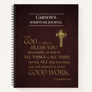 Custom Men's Bible Scripture Journal