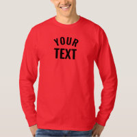 Custom Mens Long Sleeve Deep Red Template Modern