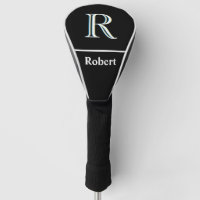 Custom Men's Monogram with Name Black White