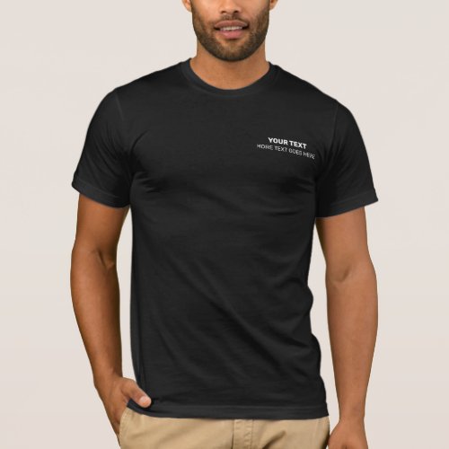 Custom Mens Short Sleeve Black T_Shirts