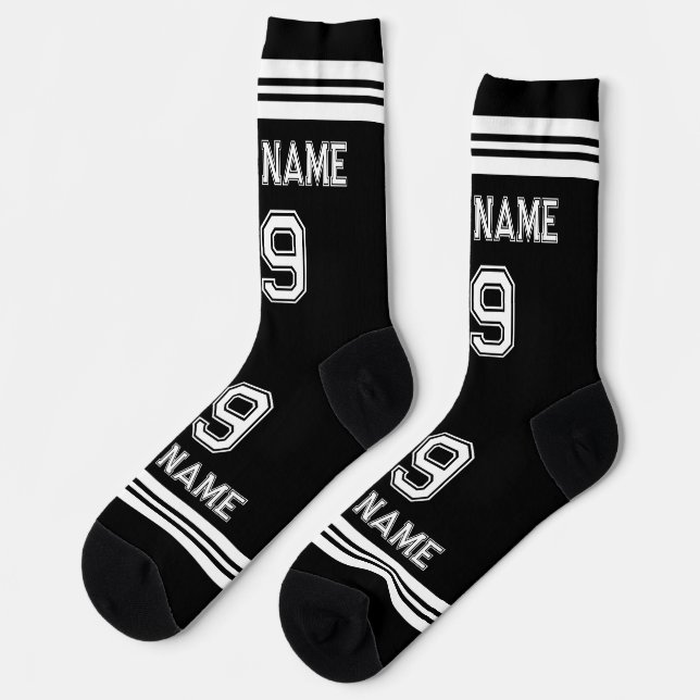Custom men's socks with football jersey number (Left)