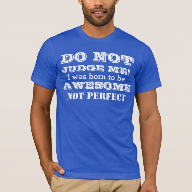 Custom Men's T-Shirt Blue/Born to be Awesome (Front)