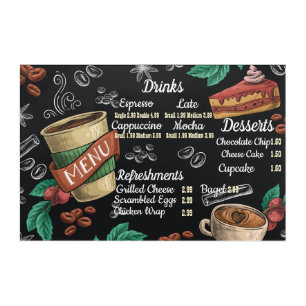 Custom Menu Acrylic Print