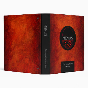 Custom Menus 3 Ring Binder