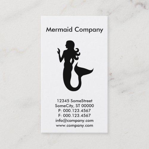 custom mermaid company business card