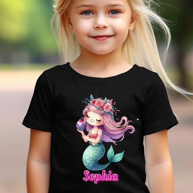 Custom Mermaid pink name   T-Shirt (Creator Uploaded)