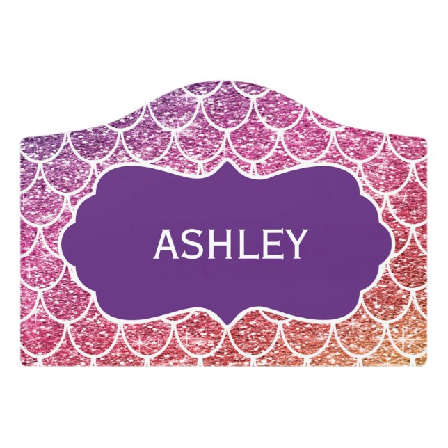 Custom Mermaid Room Sign (Small Crest Front)