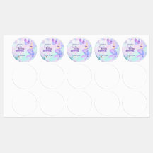 custom mermaid theme birthday girl purple