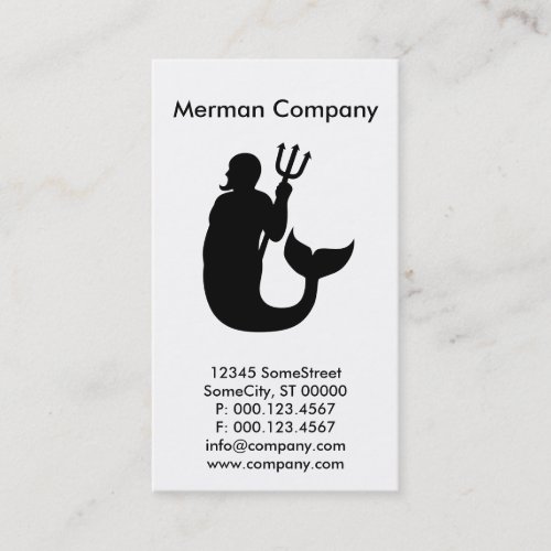 custom merman company business card