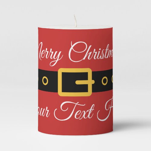 Custom Merry Christmas candles with Santa belt