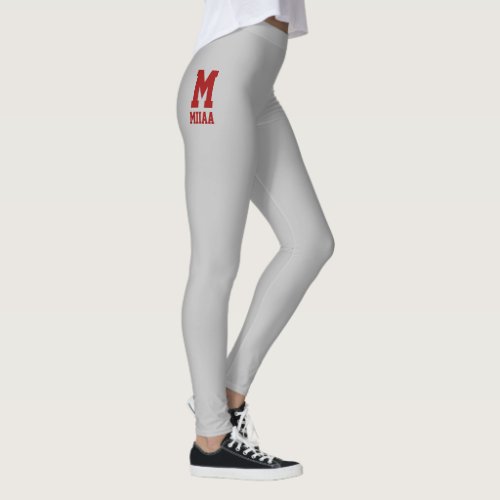 Custom Merry Christmas Classic Silver Crimson Red Leggings