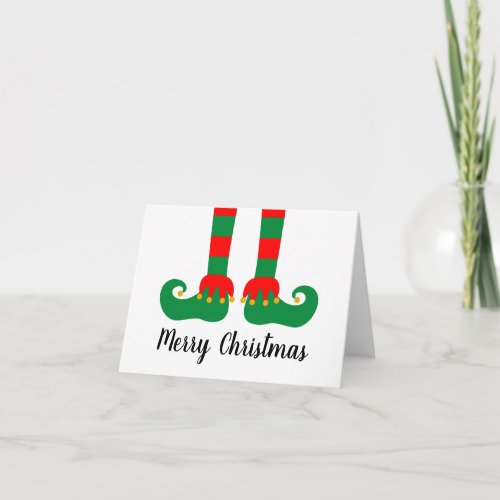Custom Merry Christmas elf note cards