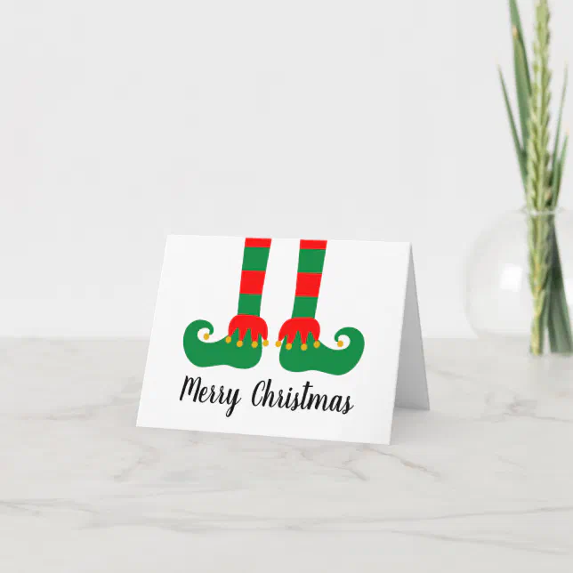 Custom Merry Christmas elf note cards | Zazzle