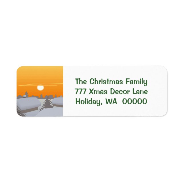 Custom Merry Christmas Envelopes Address Stickers (Front)