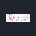 Custom Merry Christmas Family Name Return Address Self-inking Stamp<br><div class="desc">Create Your Own Custom Merry Christmas Family Name Return Address rubber stamp using this easy to use template created for you by rubber stamps. Perfect for any family looking to add a festive touch to their correspondence, featuring Christmas baubles and a stylish typography this design is sure to be exactly...</div>
