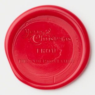 Custom "Merry Christmas" Family Wax Seal Stamp Sticker