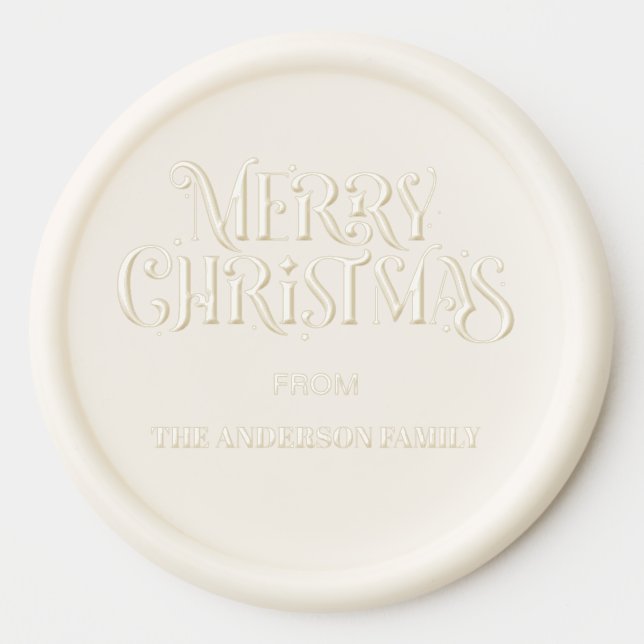 Custom "Merry Christmas" Family Wax Seal Stamp Wax Seal Sticker (Front)