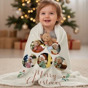 Custom Merry Christmas Fleece Throw for Infants &  Baby Blanket