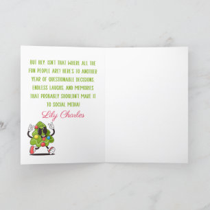 Custom Merry Christmas Funny Quotes For Friends  Holiday Card
